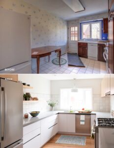 Scandinavian Kitchen Transformation Before & After